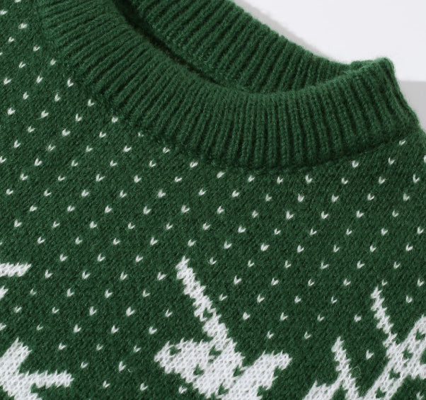 Autumn And Winter Round Neck Christmas Print Sweater | EX-STOCK product gallery photo 3