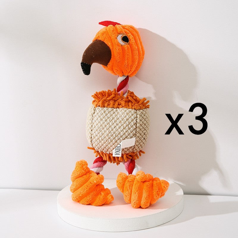 Pet Toy Donkey Shape Corduroy Chew Toy For Dogs Puppy Squeaker Squeaky Plush Bone Molar Dog Toy Pet Training Dog EX-STOCK Canada