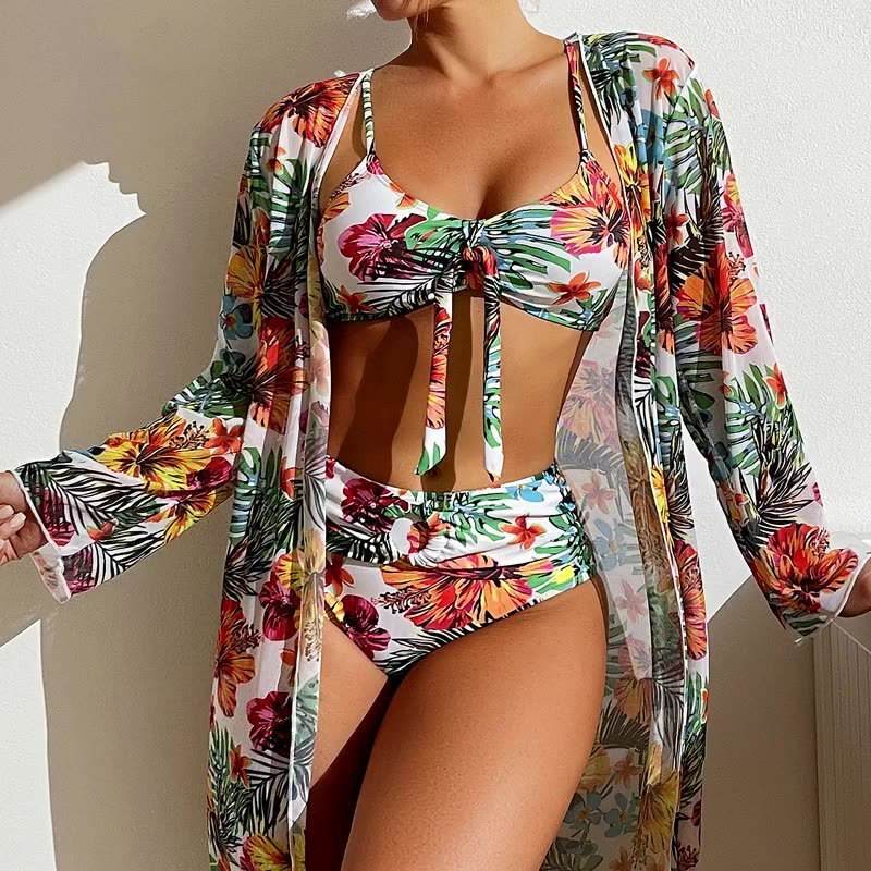 Women's Long Blouse Split Bikini Plus Size Suit - EX-STOCK Canada