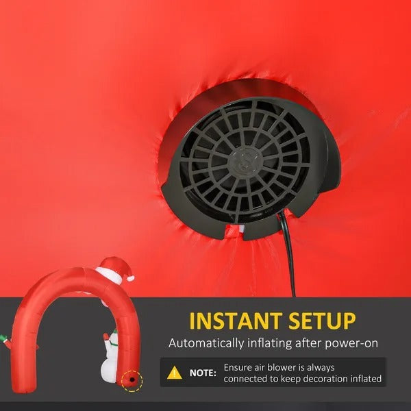 9ft Christmas Inflatable Archway With Santa Claus And Snowman For Outdoor, Blow Up Decoration With LED Lights EX-STOCK Canada