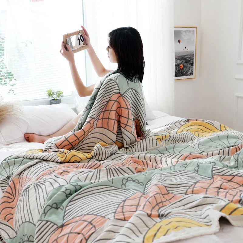 Gauze Towel Duvet Single Double Air Conditioning Warm Blanket EX-STOCK Canada