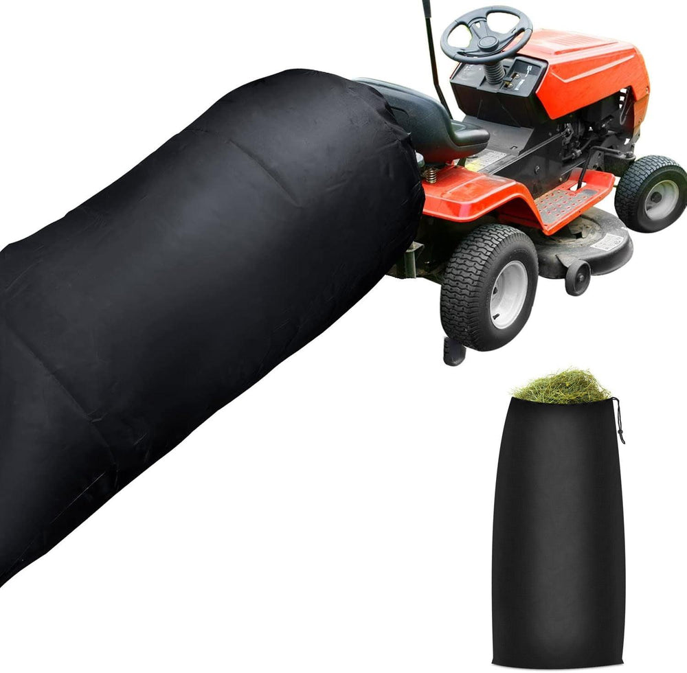 Bolsa para hojas de tractor de césped para cortacésped montado, bolsa de hojas reutilizable de gran capacidad, bolsa recogedora de césped negraEX-STOCK Canada