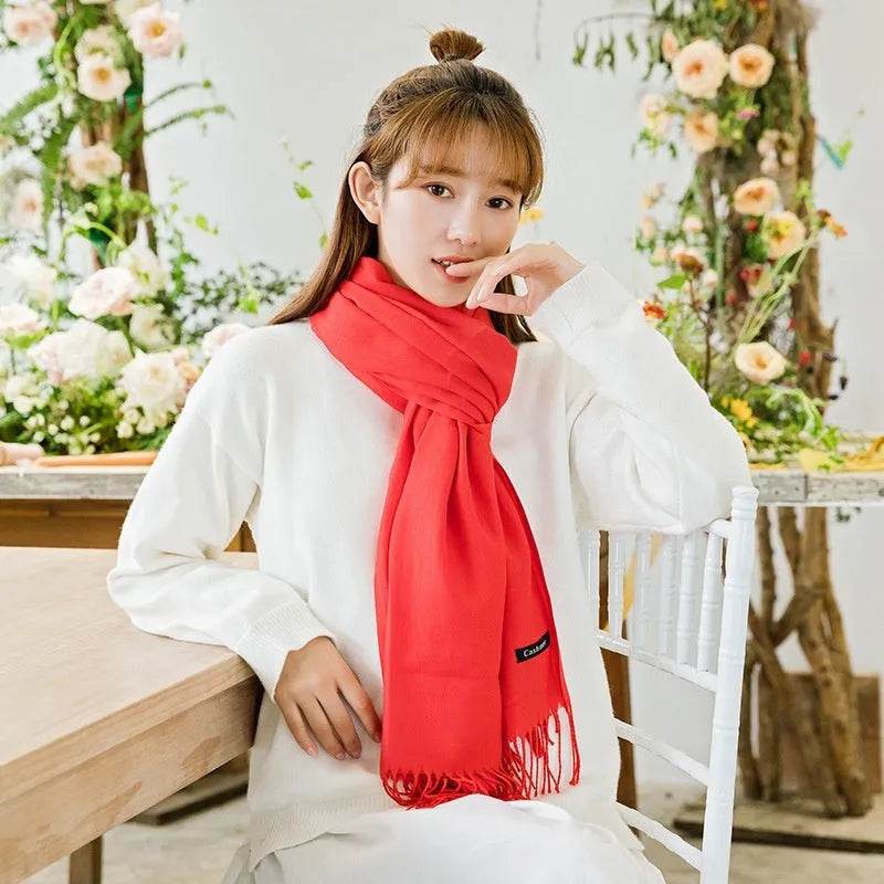 Pure Color Warm Keeping Scarf All-match Cashmere Shawl - EX-STOCK Canada