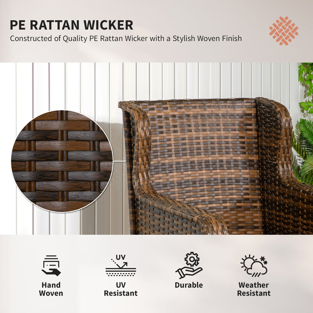 Ensemble de mobilier de patio en rotin 4 pièces, ensemble de conversation avec fauteuils à bascule pivotants, table et causeuse pour jardin, patio, crèmeEX-STOCK Canada