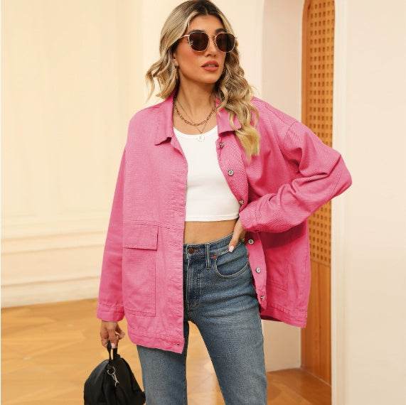 New Versatile Slimming Retro Classic Loose Denim Jacket Top Wish Women EX-STOCK Canada