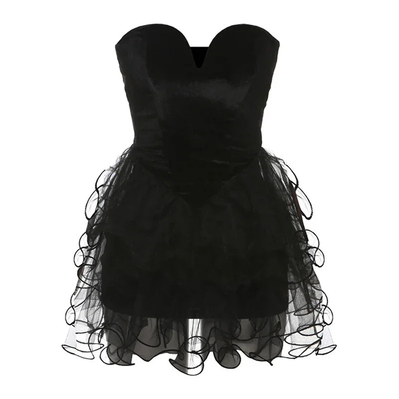 Backless Dress Pettiskirt Slim Tube Top Dress EX-STOCK Canada