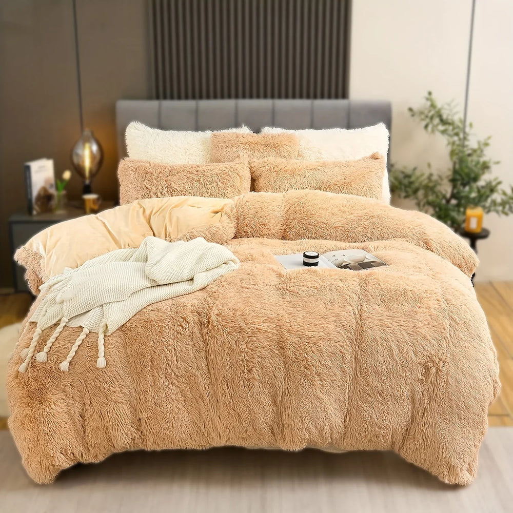 4PCs Plush Duvet Cover Set Luxury Ultra Soft Velvet Duvet EX-STOCK Canada