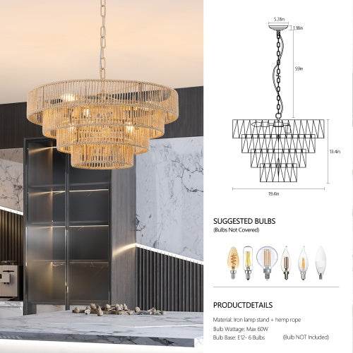 Luxury Craft Bohemian Woven Chandelier - EX-STOCK Canada