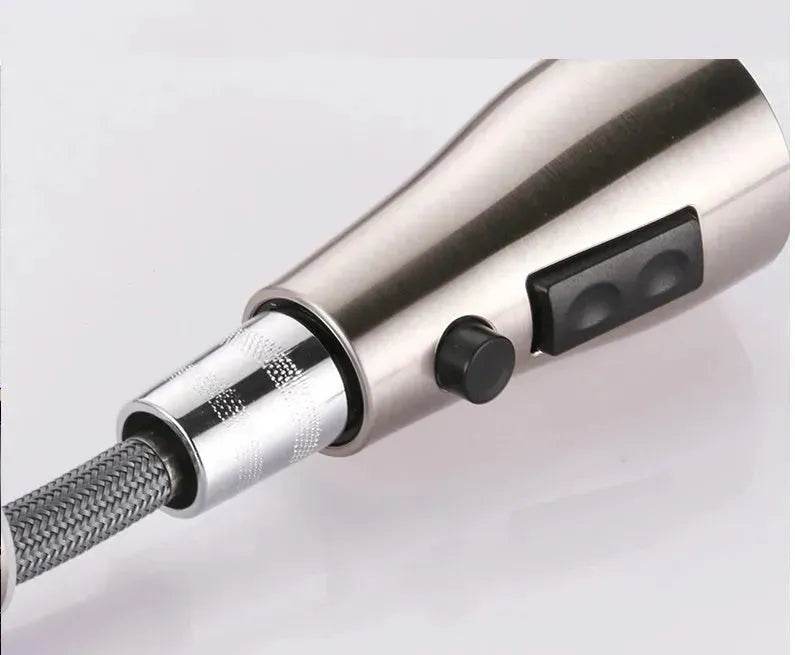 Brushed Kitchen Sink Faucet with Sprayer - Stainless Steel - EX-STOCK Canada