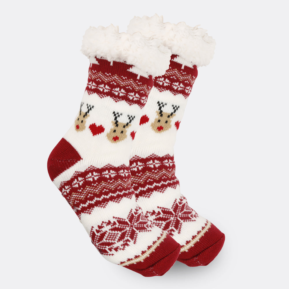 Christmas Women's Thickened Fleece-lined Room Socks EX-STOCK Canada