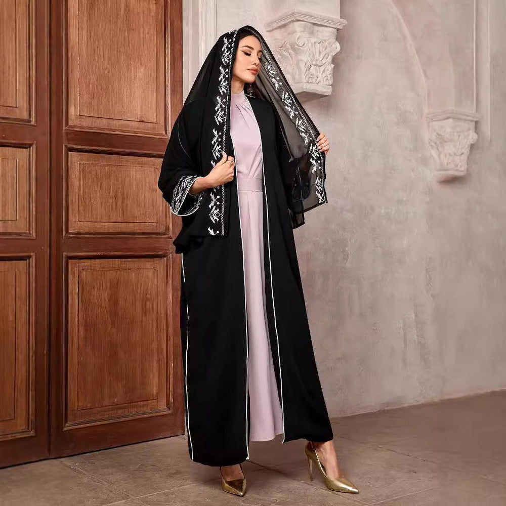 Embroidery Middle East Muslim Fashion Cardigan EX-STOCK Canada