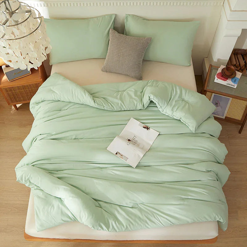 Amazon Temu Cross-border Synthetic Quilt Four Seasons Duvet Insert Washed Cotton Brushed Duvet Insert Factory Foreign Trade Wholesale EX-STOCK Canada