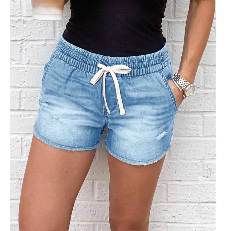 Denim Short Mid Waist Loose Jeans Wash - EX-STOCK Canada