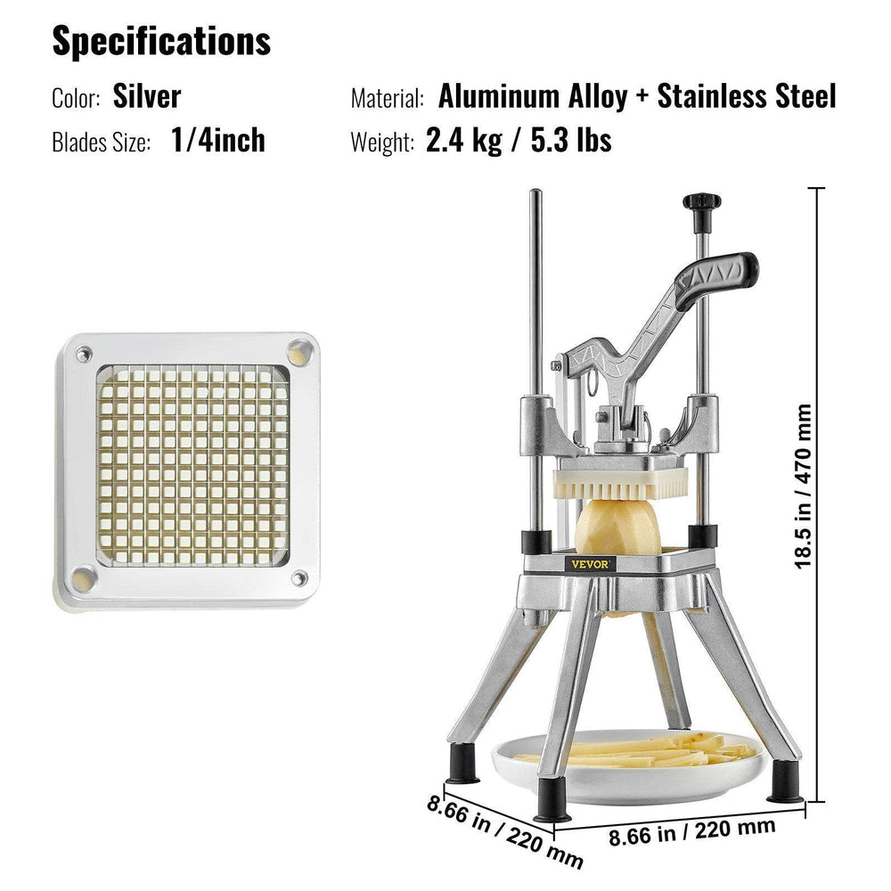 Blade Heavy Duty Professional Food Dicer Kattex French Fry Cutter Onion Slicer Stainless Steel For Tomato Peppers Potato Mushroom - EX-STOCK Canada