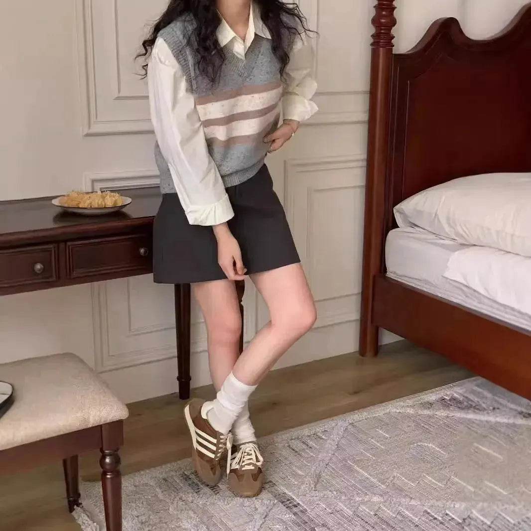 Cashmere Sleeveless V-neck Knitted Sweater Vest top for women - EX-STOCK Canada