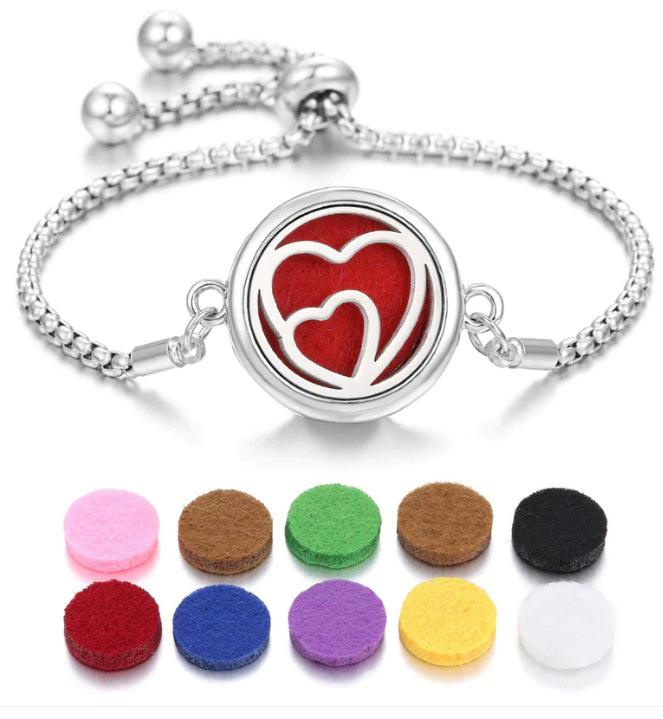 Bracelet d'aromathérapie kaléidoscope 2024 Nouveau Parfum Diffuseur d'huile essentielle Médaillon Bracelet Charms Bijoux diffuseur d'arôme pour femmes - EX-STOCK Canada