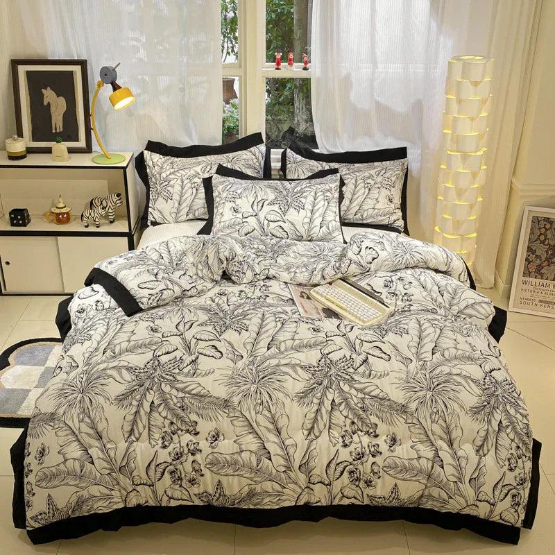 Thick Hepburn Black Lace Brushed Washed Cotton Duvet Insert Warm EX-STOCK Canada