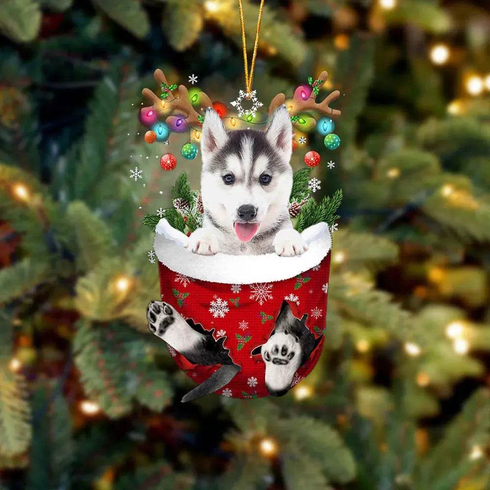 New Creative Cute Christmas Socks Dog Pendant Decoration Holiday Gift - EX-STOCK Canada