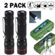 LED Military Flashlight USB Rechargeable Tactical Zoom Handheld Torch - EX-STOCK Canada