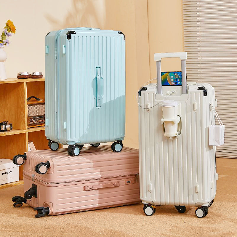 Bagage Valise Trolley Étudiant Grande Capacité Épais Solide Durable Avec Coin Renforcé Valise À Code EX-STOCK Canada