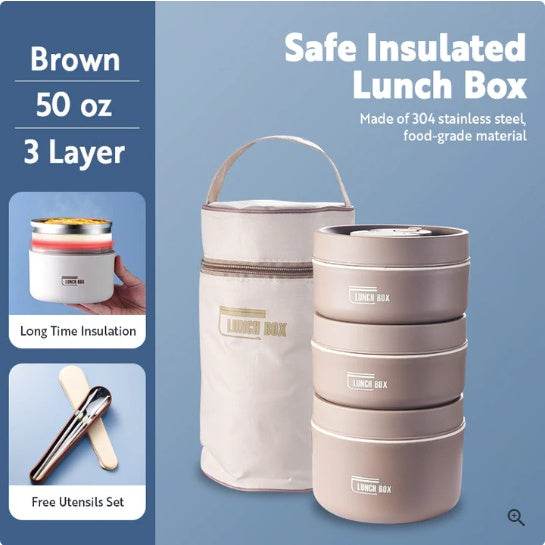Portable Self-heating Japanese Multi Layer Thermal Insulated Lunch Box for Adult. - EX-STOCK Canada