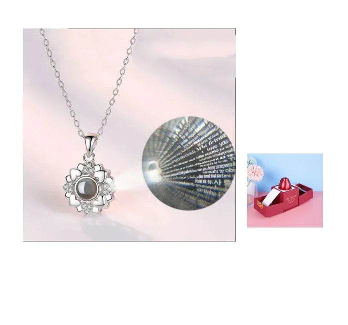 Hot Valentine's Day Gifts Metal Rose Jewelry Gift Box Necklace For Wedding Girlfriend Necklace Gifts - EX-STOCK Canada