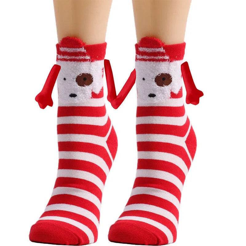 Hand Holding Couple Magnetic Handle Christmas Stockings - EX-STOCK Canada