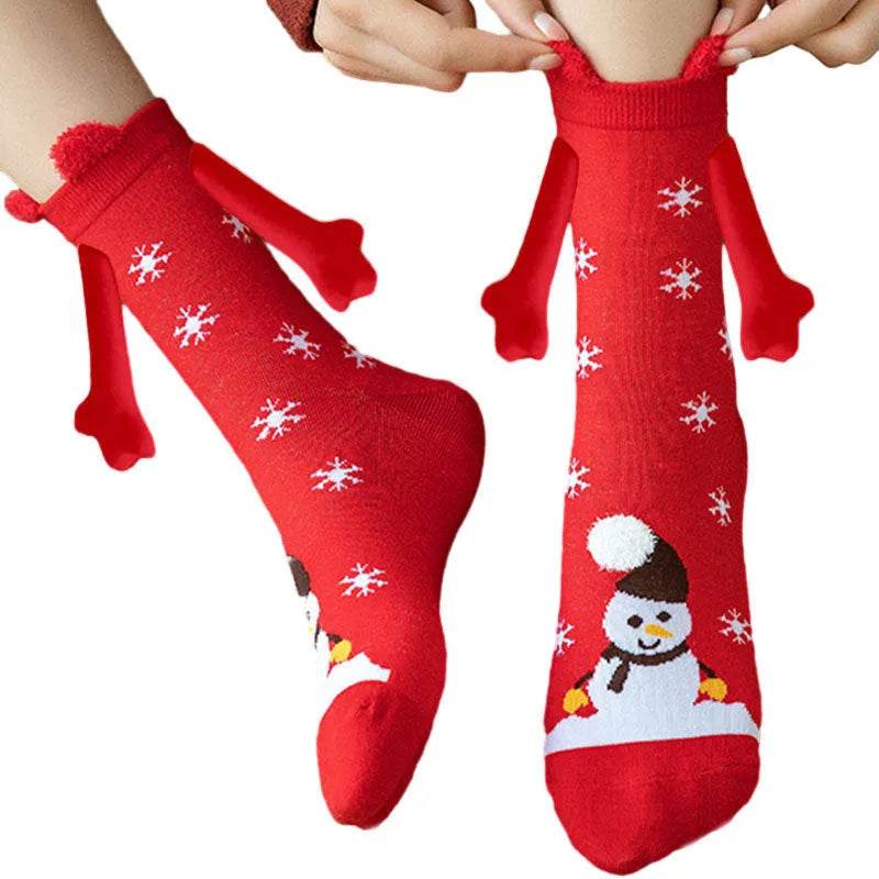 Hand Holding Couple Magnetic Handle Christmas Stockings - EX-STOCK Canada