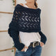 Autumn And Winter Warm Knitted Shawl Women's Hollowed-out Double Sleeve Shawl Collar Fashion Natural For Home And Party EX-STOCK Canada