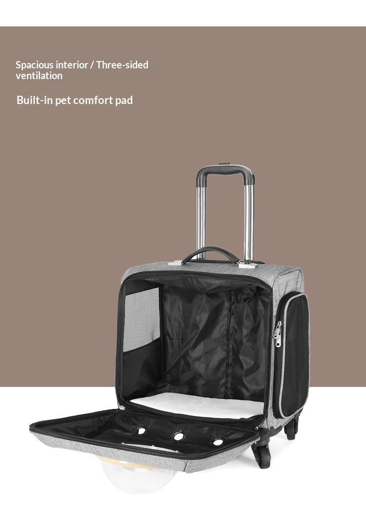 Universal-wheel Portable Pet Travel Carrier | EX-STOCK Canada