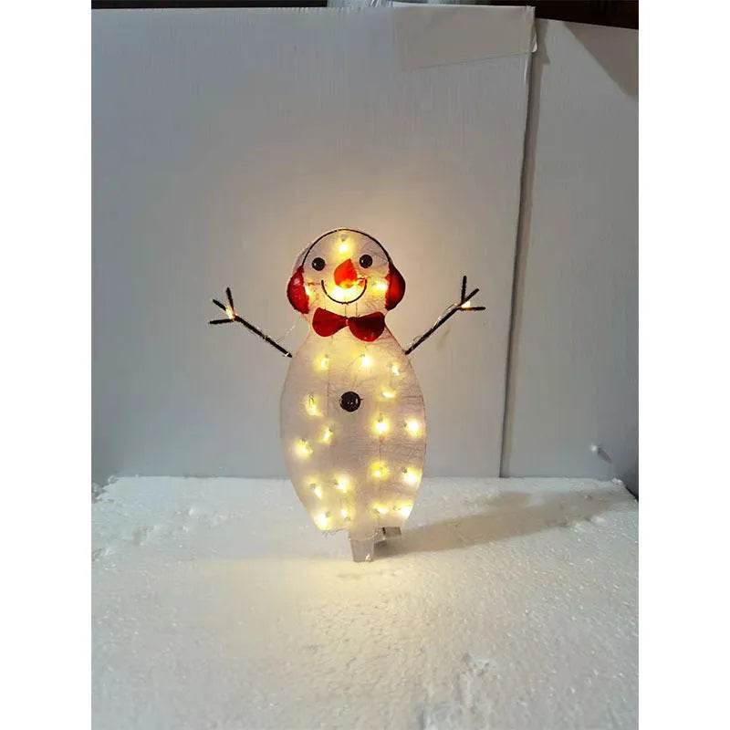 Christmas Scene Decoration With LED Lights Christmas Snowman Ornaments - EX-STOCK Canada