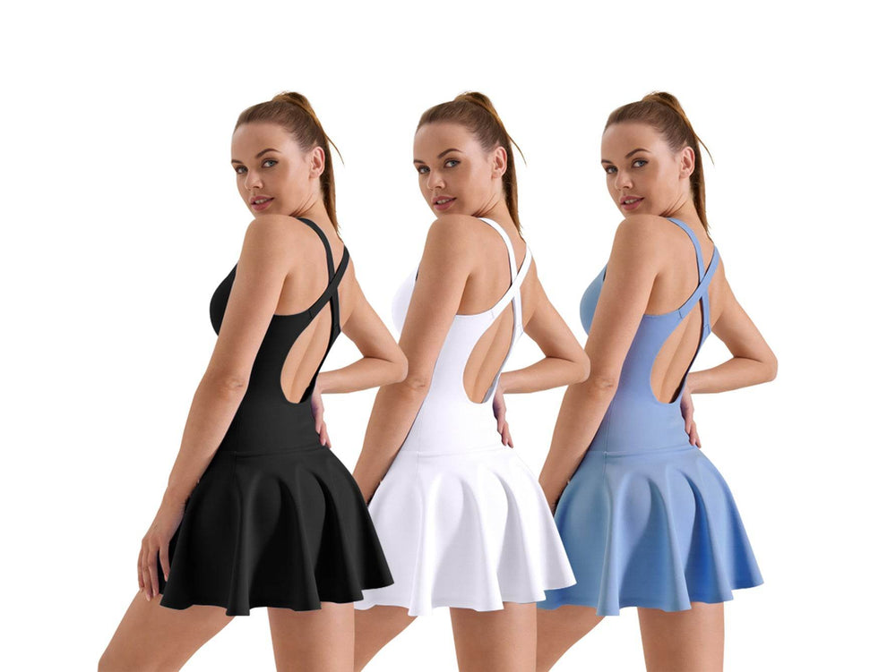 Tennis Dress 3pcs High-stretch Sports Athletics - EX-STOCK Canada