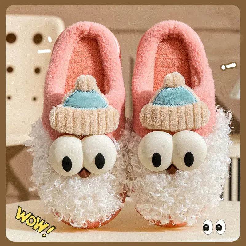 Cartoon Bearded Santa Claus Slippers Home Warm Non-slip Plush Cotton Shoes Christmas Couple Floor Bedroom Slipper Women Men - EX-STOCK Canada