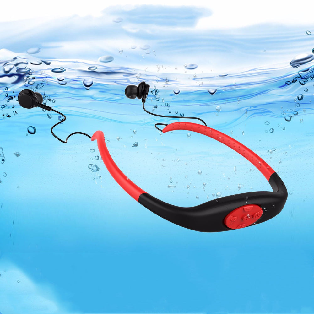 2in1 Bluetooth Wireless Earphone &MP3 Music Player 8G Headphone IPX8 Waterproof Swim Sport Neckband Stereo Headset with Mic EX-STOCK Canada
