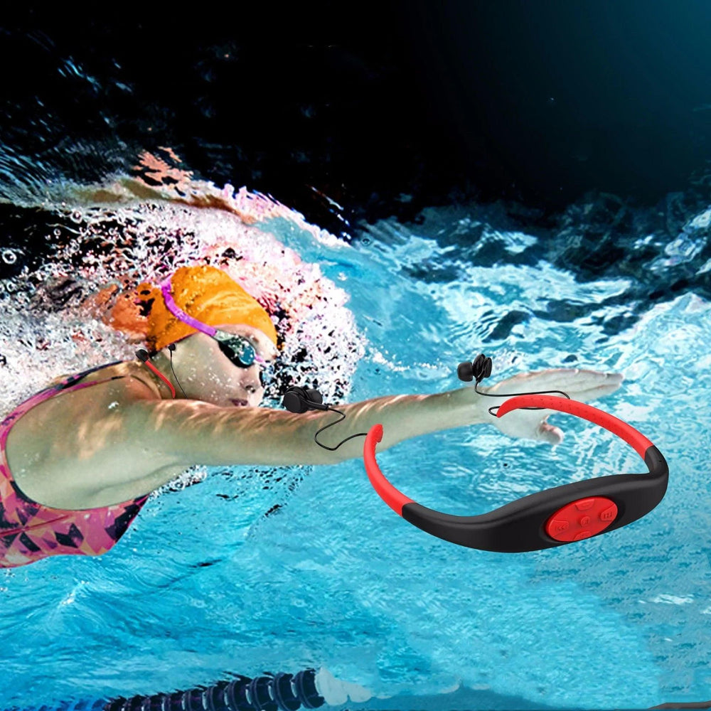 2in1 Bluetooth Wireless Earphone &MP3 Music Player 8G Headphone IPX8 Waterproof Swim Sport Neckband Stereo Headset with Mic EX-STOCK Canada