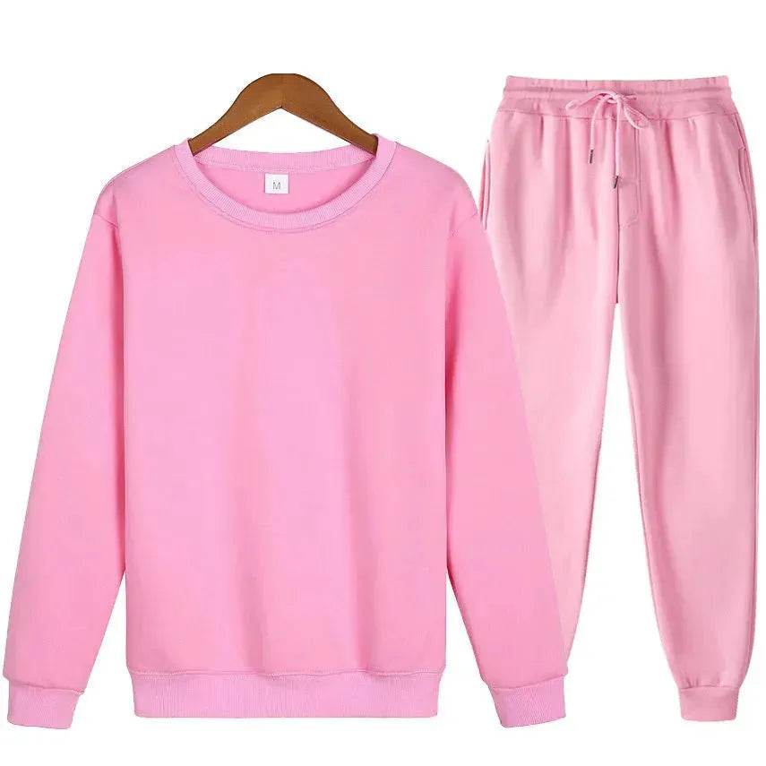 Autumn Winter street fashion Plain Crew neck Sweatsuit for men - EX-STOCK Canada