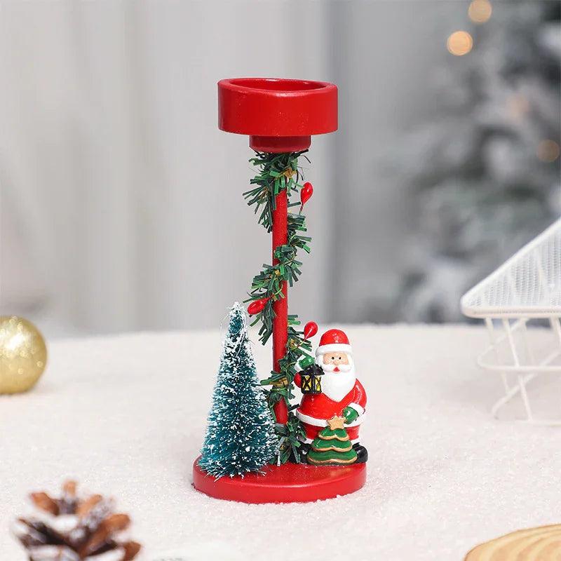 Weihnachtsdekorationen Desktop-Harz-Weihnachtsbaum Ältere KerzenhalterEX-STOCK Canada