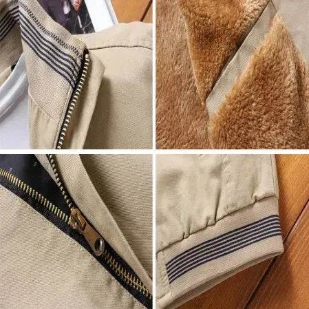 Men Plain Work Zip Up Hooded Winter Jacket - EX-STOCK Canada