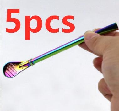 304 Stainless Steel Residue Filter Straws Spoon EX-STOCK Canada