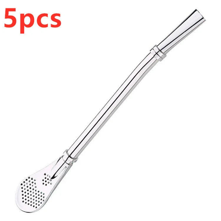 304 Stainless Steel Residue Filter Straws Spoon EX-STOCK Canada