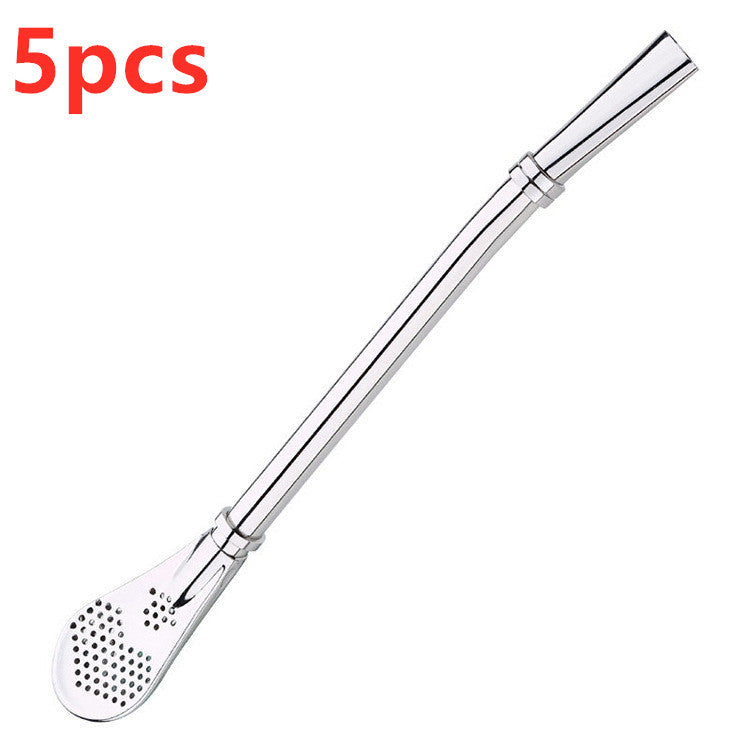 304 Stainless Steel Residue Filter Straws Spoon EX-STOCK Canada
