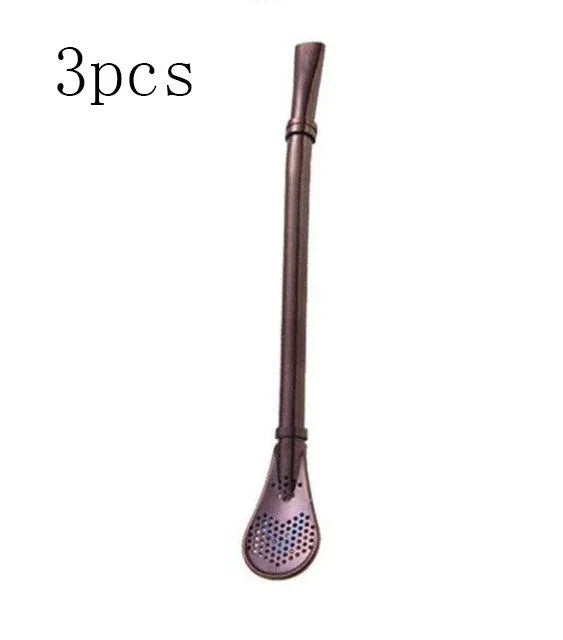 304 Stainless Steel Residue Filter Straws Spoon EX-STOCK Canada