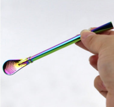 304 Stainless Steel Residue Filter Straws Spoon EX-STOCK Canada