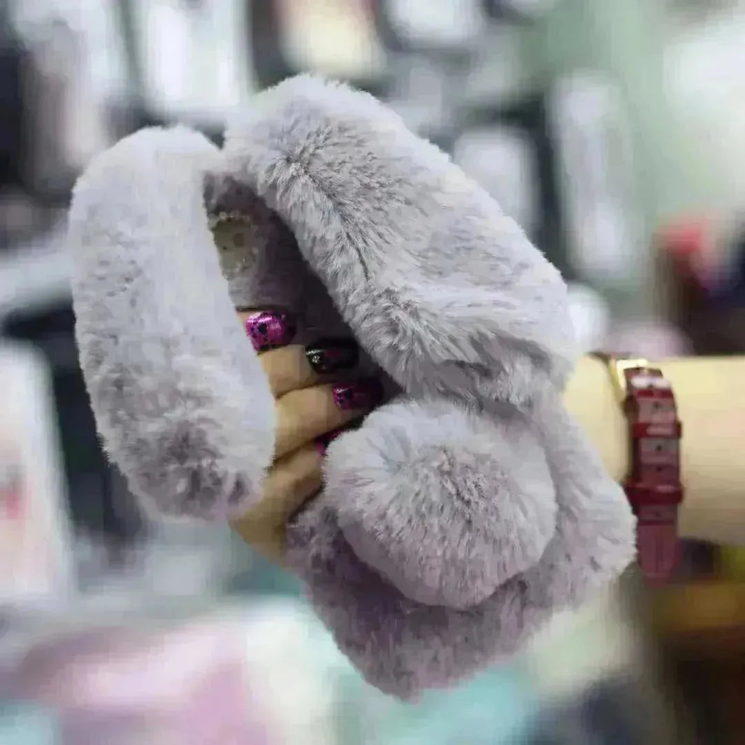 Mignon créatif lapin en peluche de téléphone chaud