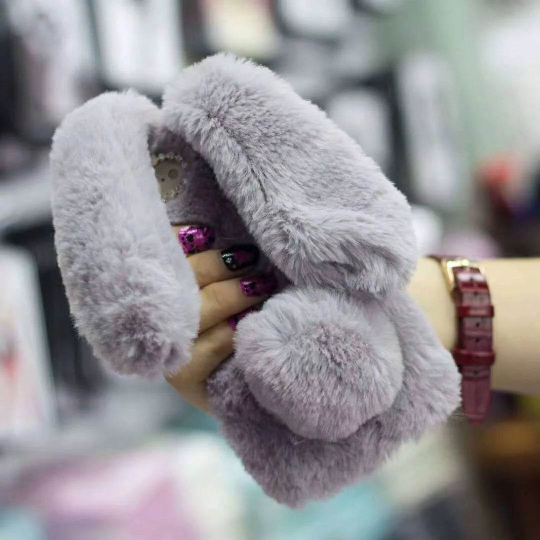 Cute Creative Rabbit Plush warm phone case women - EX-STOCK Canada