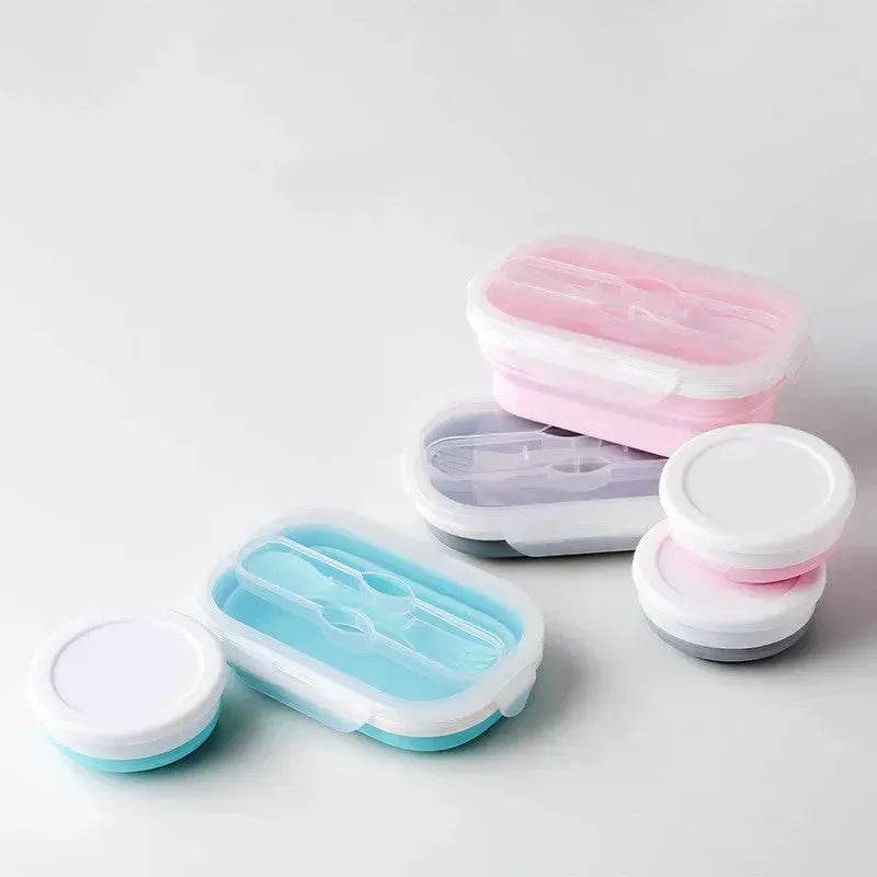 Portable Silicone Foldable Compressible Lunch Box container - EX-STOCK Canada