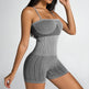 Hip Rise Waist Tight Sleeveless Yoga Jumpsuit Short Workout Romper - EX-STOCK Canada