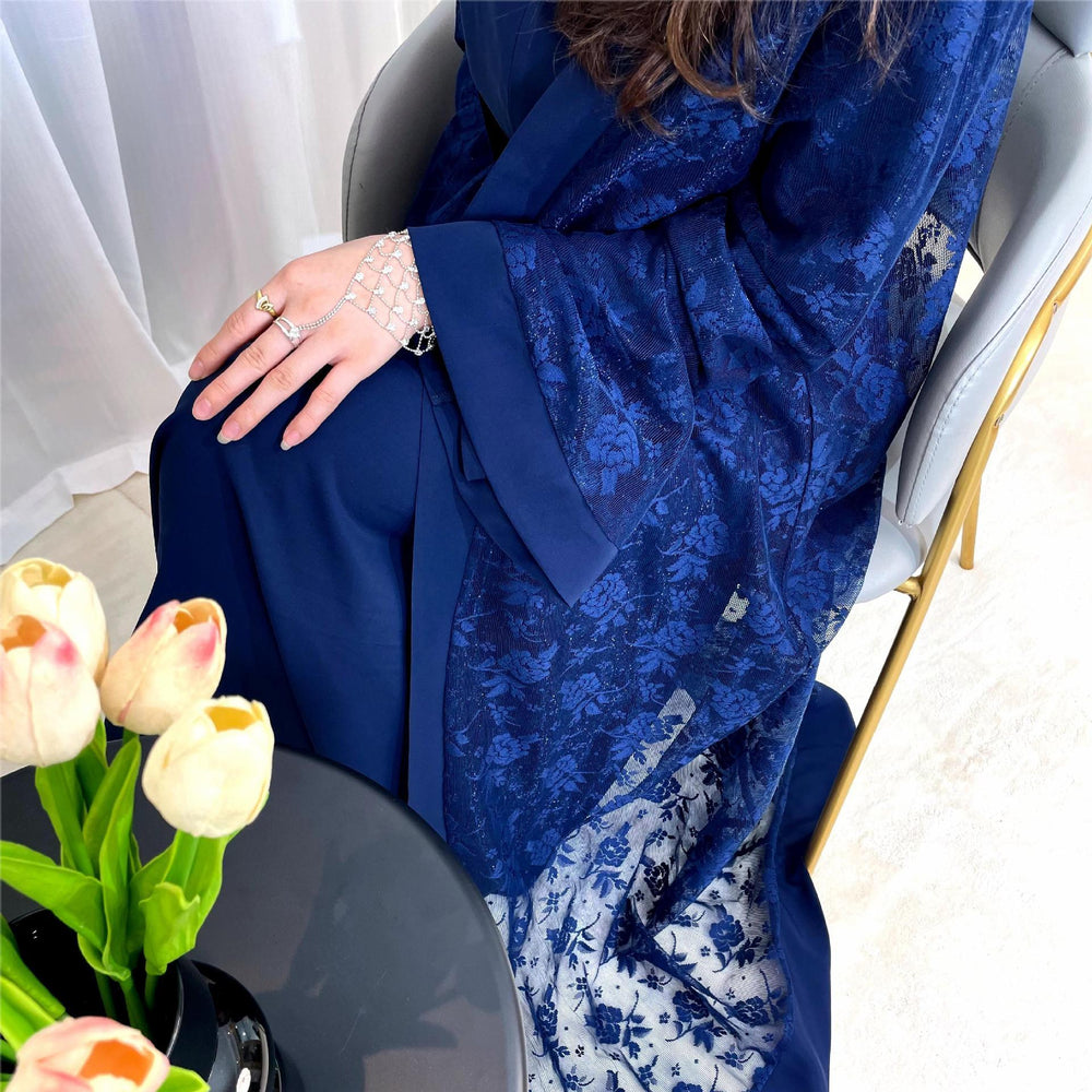 Moda Musulmana Vestido Tradicional Femenino Bata de Encaje - EX-STOCK Canada