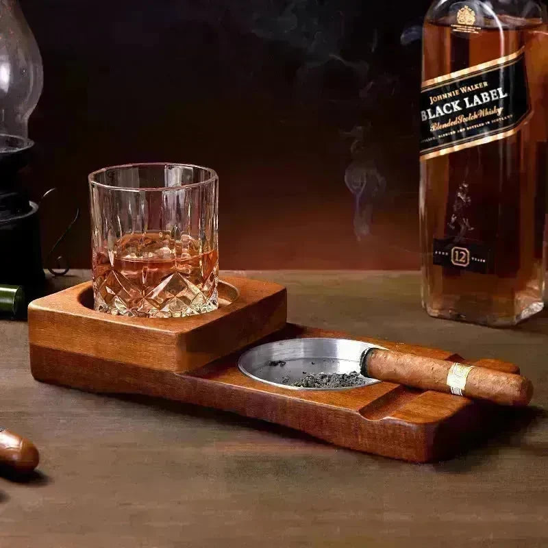 Luxury 2 In 1 Wooden Ashtray - EX-STOCK CANADA