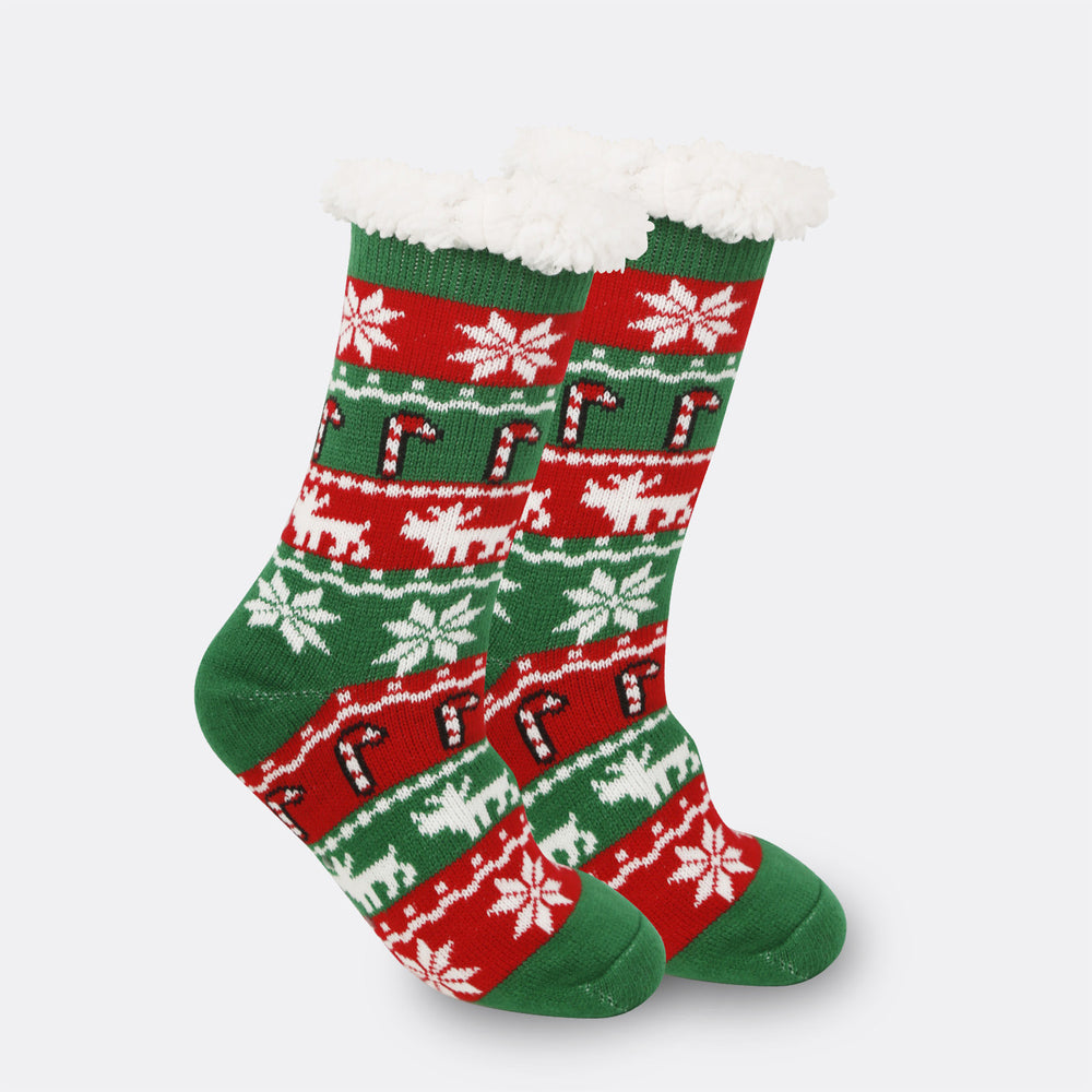 Christmas Women's Thickened Fleece-lined Room Socks EX-STOCK Canada